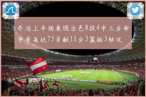 乔治上半场表现出色8投4中三分命中率高达75贡献11分3篮板3助攻